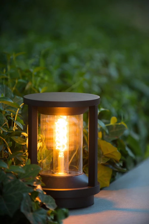 Lucide CADIX - Bollard light - Ø 16 cm - 1xE27 - IP65 - Black - atmosphere 2